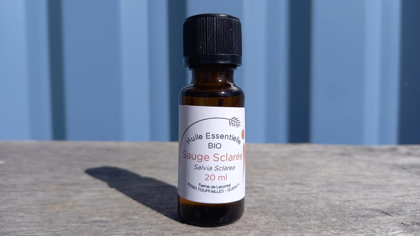 Sauge sclarée bio - Huile essentielle - Ferme de Lacontal